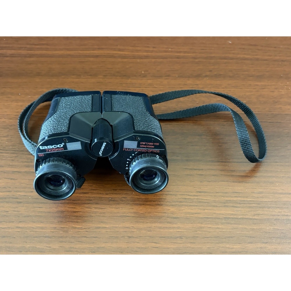VINTAGE TASCO ZIP FOCUS 7X25  BINOCULARS FULLY COATED OPTICS 376‎ FT/1000 YDS